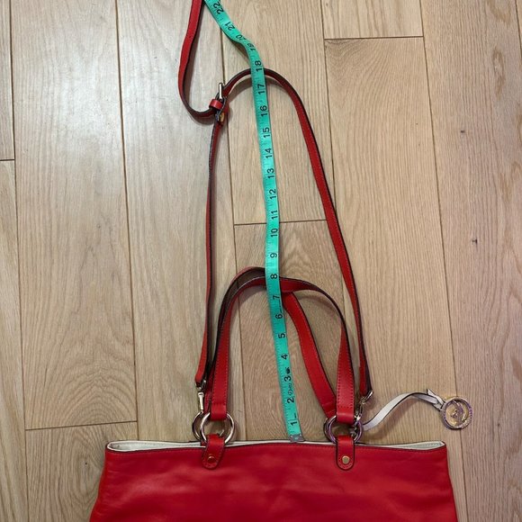 A. Bellucci Red Leather Shoulder Bag - Picture 12 of 14